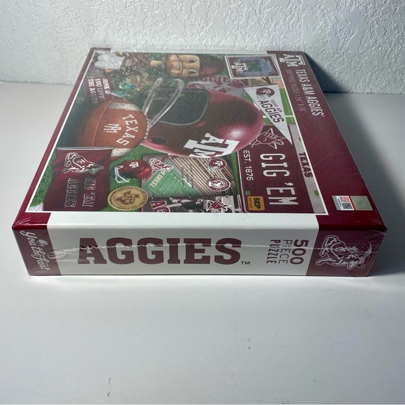 Texas A&M Aggies Football 500 Piece Puzzle 24x18 -You The Fan -Gig’Em NEW SEALED - Picture 3 of 4